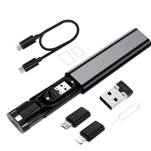 CAIHINIER Multi USB Adapter Kit USB auf C Adapter Set 6 in 1, Multi-Portabel Konverter mit 0,23m Ladekabel für 16 15 14 13 Pro Max Mini S25 S24 S23 Plus A55