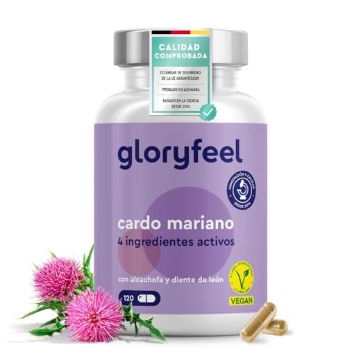 Cardo Mariano 500mg - Con Alcachofa, Diente de Leon y Desmodium - Alta Dosificación de Silimarina - 120 Cápsulas veganas - Probado en laboratorio, sin aditivos, fabricado en Alemania