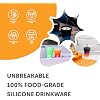 Silipint 1.5oz Silicone Shot Glasses Pack of 2 Unbreakable, BPA-Free, Non-Toxic, Dishwasher & Freezer Safe Cups Colored Shot Glasses for Cold Beverages, Cocktails, Travel, Party (Americana)
