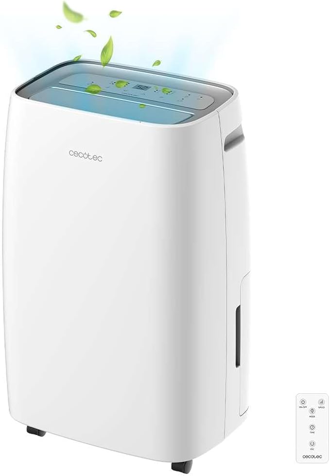 Cecotec Deshumidificador con Temporizador y Control Wifi BigDry 10000 Expert Connected. 580W, Depósito Extraíble de 6L, Deshumidificación de 30L/día, Selección de Humedad, Secado de Ropa