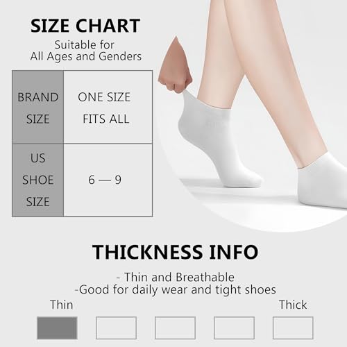 Wildarms Women's Ankle Socks - No Show Invisible Ultra-Thin Breathable Cotton Casual Socks for Sneakers & Everyday Wear2