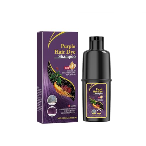Champú Tinte Morado, Hair Dye Shampoo, Coloración Violeta Intensa Con Reflejos Aterciopelados, Neutralización De Tonalidades Anaranjadas, Para Cabello Teñido, Brillo Sedoso Y Recuperación De Fibra