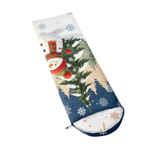Feelyou Bolsas de Dormir Navy Blue Pink Snowman para Camping miniatura 3