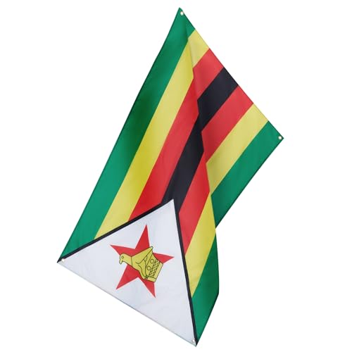 Runesol Zimbabwe Flag, 91x152cm, 3ft x 5ft, 4 Grommets, Zimbabwe Unity Day, Eyelet In Every Corner, Premium Flag, Inside - Image 3