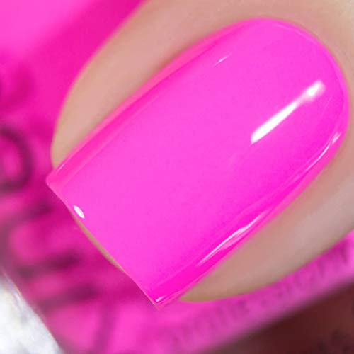 Vishine Nail Gel Polish, 15ml Soak Off Nail Gel Polish Nail Art Manicure Salon DIY at Home Long-lasting - Neon Pink 0.5 OZ
