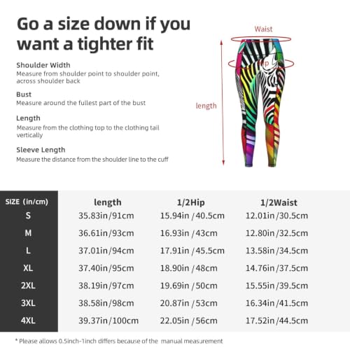 Leggings de cebra arcoíris para mujer con ropa deportiva de ejercicio 5
