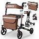 Arebos Leichtgewicht Rollator Aluminium – Faltbarer Reiserollator