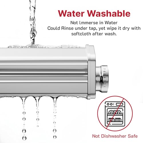 Image of Pasta Maker Attachment for KitchenAid Stand Mixers, Stainless Steel Lasagna Sheet Roller with 8 Thickness Settings, Fits kitchenAid Tit-Head Stand Mixer For 4.5-5 Quat Bowls