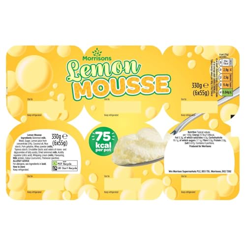 Morrisons Lemon Mousse 6pk 55g