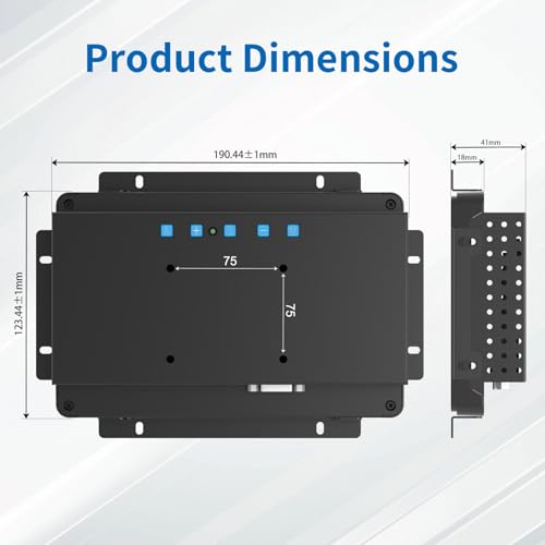 Image of 7 Inch Open Frame Touch Monitor, PCAP 10-Point Touch Industrial Touchscreen Monitor, with HDMI /VGA Interface, Active Matrix TFT LCD,LED Backlight, with VESA Mount