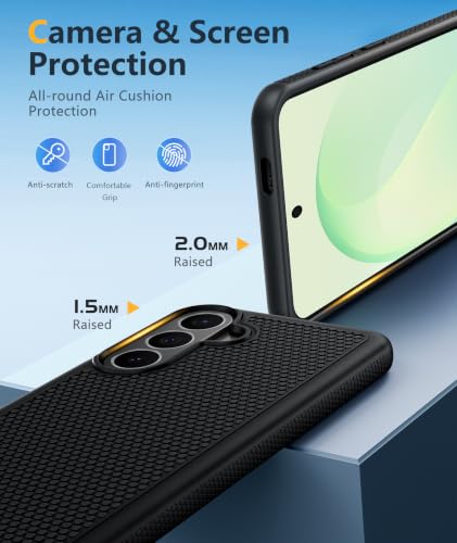 Image of FNTCASE for Samsung Galaxy S26-FE Case: Non Slip TPU Military Grade Black