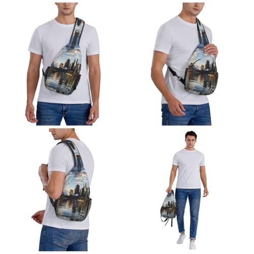 Bolso bandolera cruzado multipropósito para hombre y mujer miniatura 6