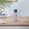 4-Piece Mini Astronaut Figurines - Space Theme Cake Toppers & Decor (Blue)