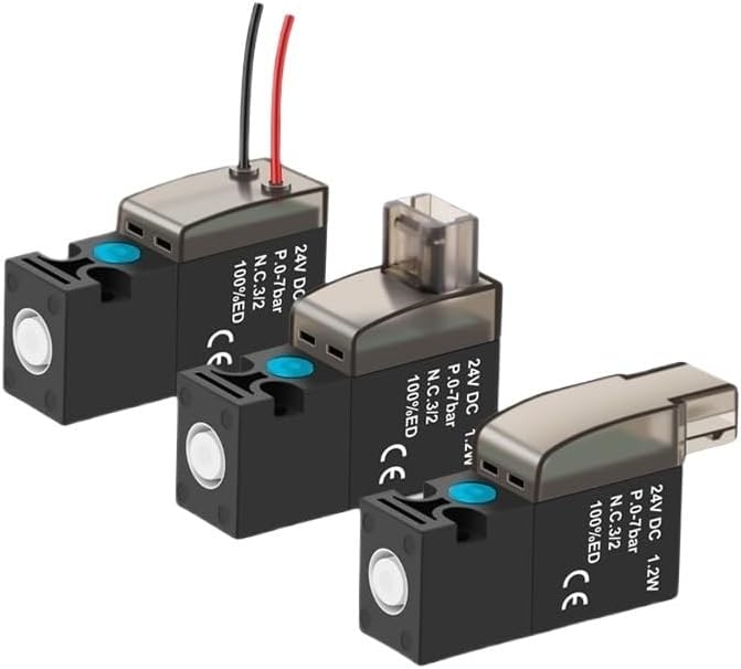 Normally closed frequency miniature solenoid valve 10mm air valve 30Hz two-position three-way 24V12V6V vacuum valve(1F small,DC24V)