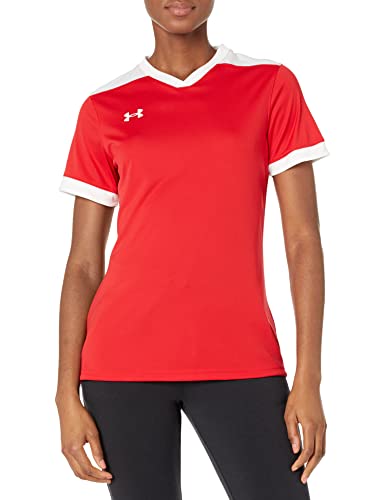 Under Armour Womens Maquina 3.0 Jersey, (600) Red / / White, Medium