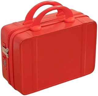MZTZHVNVGK Mini maleta de viaje de 14 pulgadas, caja de cosméticos, organizador de equipaje de mano, estuche pequeño con correa de bloqueo de contraseña for equipaje