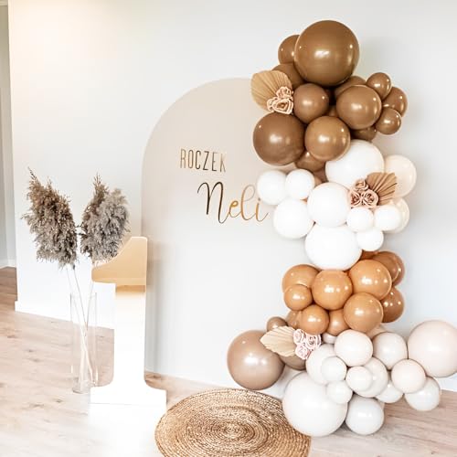 Image of Voircoloria Brown Balloons, 66pack 12inch Brown Latex Party Balloons for Graduation, Teddy Bear Themed Party, Wedding, Birthday, Bridal Shower, Baby Shower, Gender Reveal Party Decorations