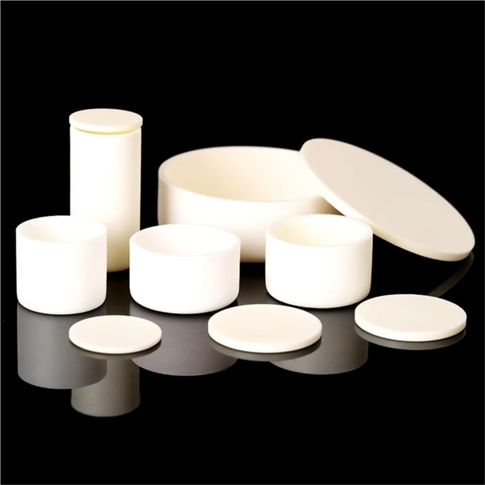 High-Density Alumina Cylindrical Moulds with Lid - 0.8 to 70ml Melting Crucible for Industrial and Laboratory Use(16 x 20mm x 3)