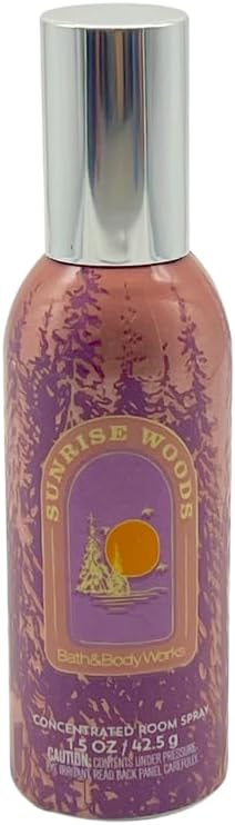 Bath & Body Works AUTUMN SCENTS Concentrated Room Spray 3-pack Gift Set with a Bow for Holidays 1.5 oz each (Sunrise Woods, Autumn Drive, Mountainside Mist)