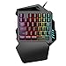 Produktbild WANGCHAO Mechanische Tastatur für Einhandspiele, siebenfarbige Tastaturbeleuchtung mit 35 Tasten Ergonomisches Design RGB Professionelle tragbare Mini-USB-Tastatur für die Linke Hand