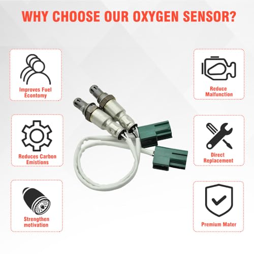 Sensor de Oxígeno Downstream 2Pcs Compatible Nissan miniatura 5