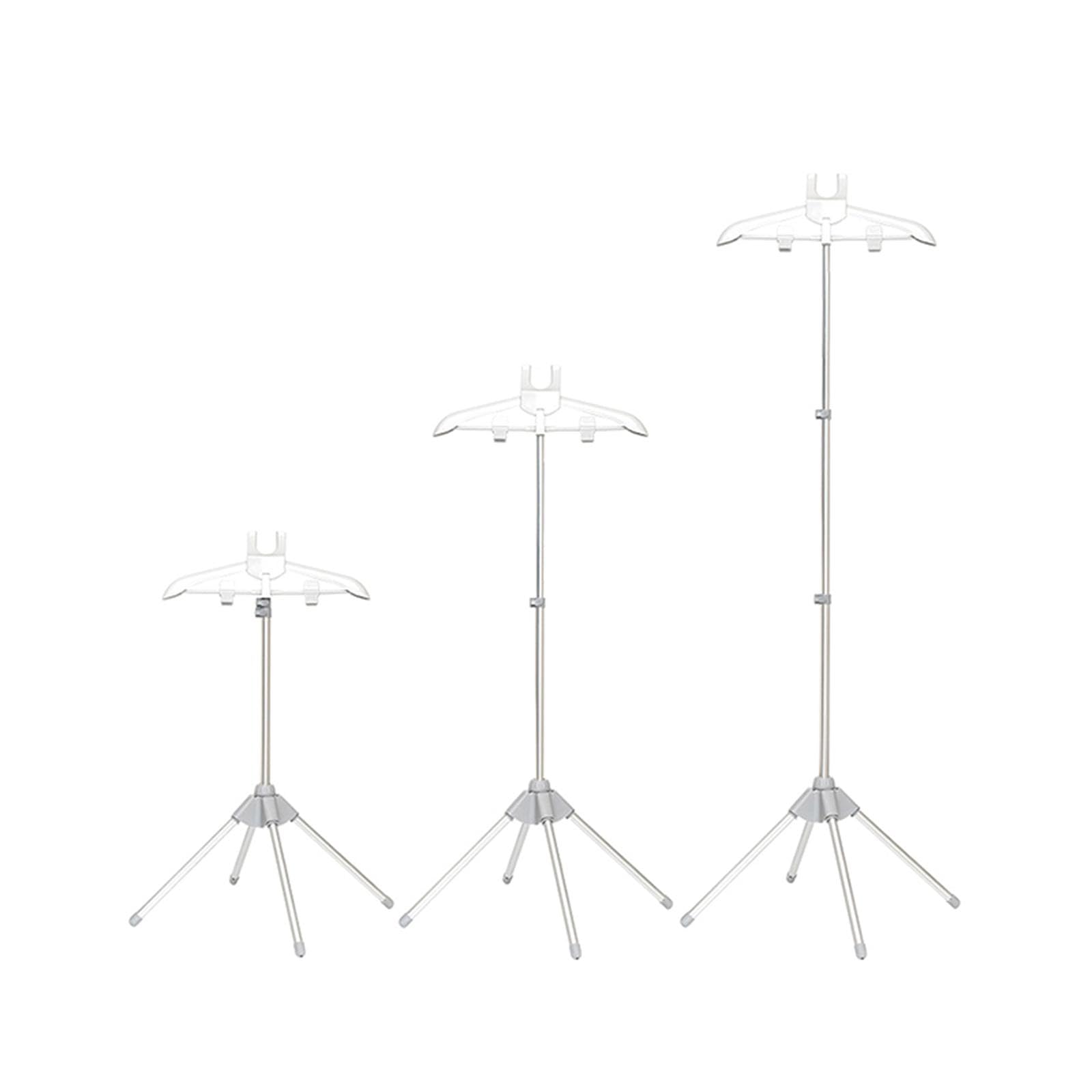 Gralara Percha de Ropa para Planchar a Soporte de Plancha de Poste de Retráctil 84-160 Cm Soporte de Máquina de Planchar Telescópico de Altu, Gris, Individual