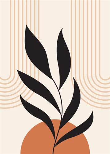 Set de 3 pósteres de líneas abstractas nórdicas en lienzo de 50x75cm para pared 4