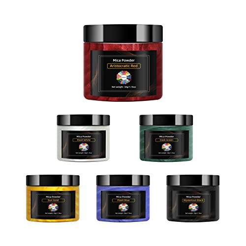 NTWJNJY Aristocratic Red Mica Powder, Natural Shimmer Mica Powder for Epoxy Resin/Candle/Soap/Lip Gloss/Slime/Bath Bombs/Quicksand.Car Paint pigments.Candle Dye,Soap Making Dye,Resin dye.(50g/1.7oz)