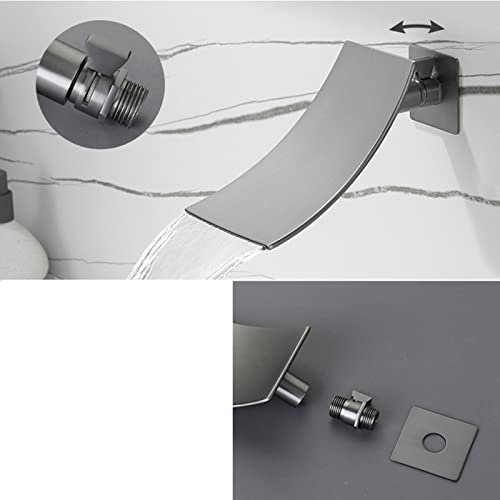 Mélangeur de douche gris baignoire ensemble robinets manche - 4