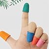 TIDTALEO 10pcs Rubber Finger Protective Covers with Anti-Slip Grip, Multi-Color Finger Guards for Nail Biting and Fingertip Protection in Industrial and Craft Applications #5