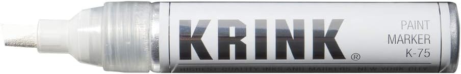 Krink K-75 Paint Marker, 7mm Chisel Tip, White K-75 WHITE