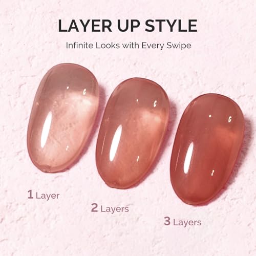 Image of MelodySusie Brown Gel Nail Polish, 0.5Fl.oz Jeweliver Gel Polish Dark Brown Nude Color Coffee Soak Off UV LED Light Cure Gift for Women Girls Winter Nail Art Manicure DIY at Home JC17