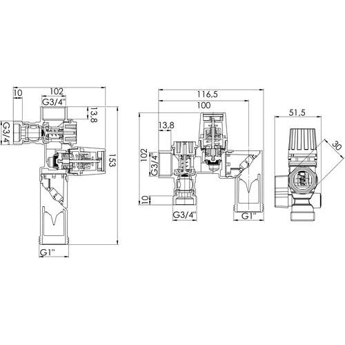 Somatherm - Groupe de sécurité - Groupe de sécurité orientable inox 3/4" (20/27) -