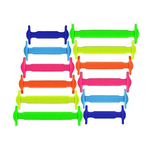 LattoGe No Tie Silicone Shoelaces Tieless Elastic Lace Lock Bands for Kids, Adults Athletic Running Shoe Laces,Sneakers (Kids Size Colorful) …