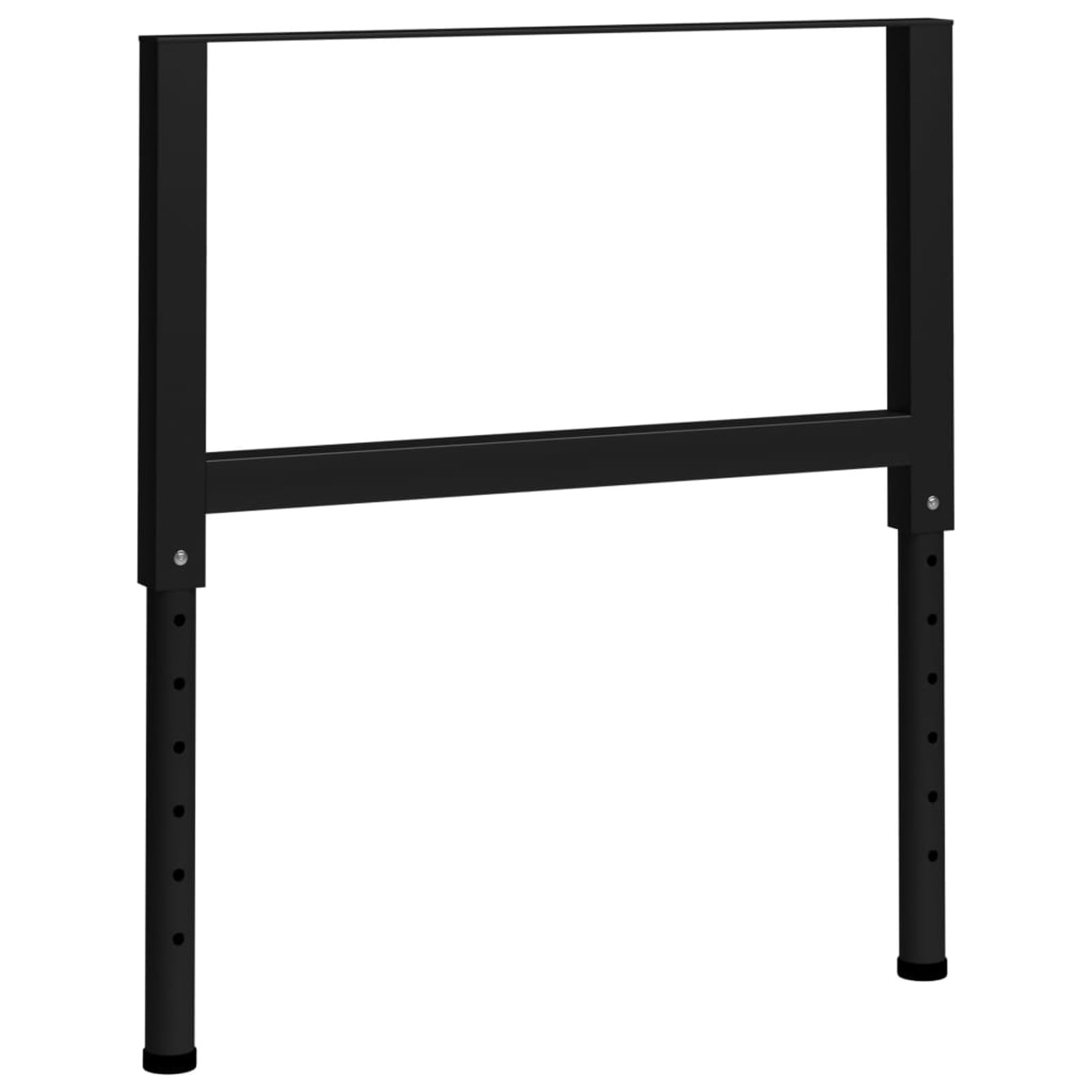 Estructura de Banco de Trabajo 2 uds, Caballetes para Mesa, Caballete Metalico, Mesa Trabajo, Caballete Trabajo, Metal 85x(69-95,5) cm Negro