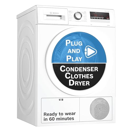 Image of Bosch 7 kg Fully Automatic Condenser Tumble Dryer WTN86203IN, White, Inbuilt Heater)