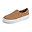 Platform Perforated Nubuck Camel