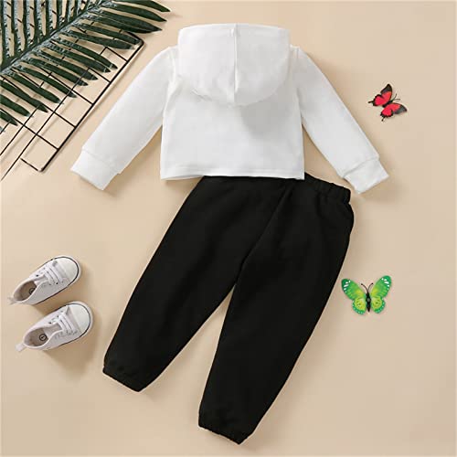 2 peças para bebês meninos e meninas, casual, com capuz, esportivo, manga comprida, gola redonda, bo