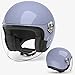 Mezzi Caschi Moto retrò 3/4, Omologati DOT/ECE, Casco Moto Aperto Vintage per Uomo Donna Adulto, Casco Scooter da Strada Stile Jet per Chopper Ciclomotore Cruiser