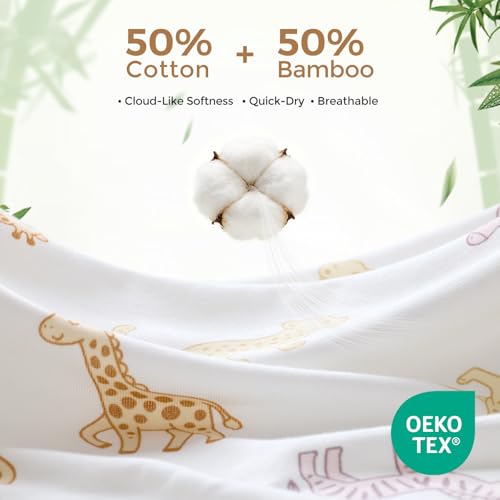 Image of Momcozy Baby Towel with Hooded - Ultra Soft & Absorbent Large Bath Towel Set for Comfort & Gentle on Baby's Skin - Shower Gift & Bath Essential & Baby Registry Search for Newborn,Infant,Toddler,Kids