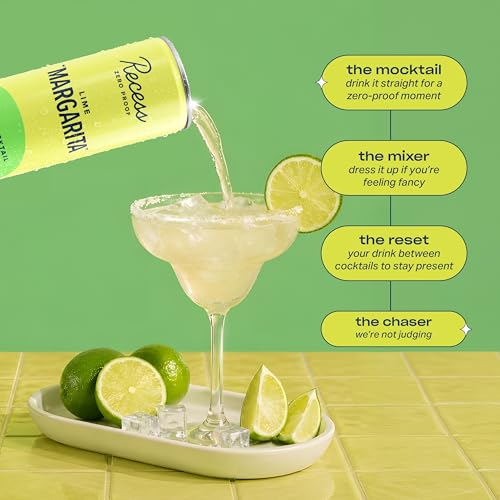 Image of Recess Zero Proof Non-Alcoholic Lime Margarita Mocktail, 12 Pack