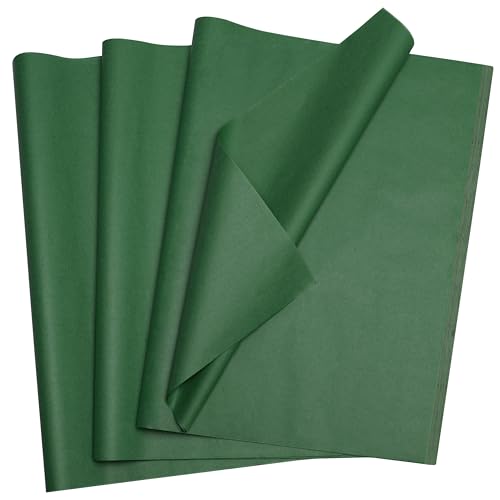 Image of Bobobag 100 Sheets Forest Green Tissue Paper 20 inchX14 inch Tissue Paper for Gift Bags, Gift Wrapping Tissue, Christmas Tissue Paper Anniversary Holiday Decoration Arts Craft