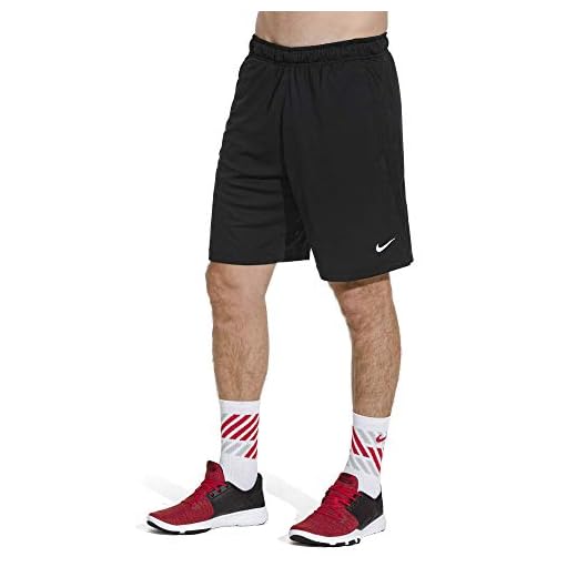 Nike Men's Dry Training Shorts, Black/Black/White, Medium