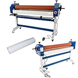 PreAsion Electric/Manual Cold Laminating Machine, 51in Large Cold Roll Laminator with One Roll Laminating Film, Vinyl Photo Film Mounting Laminator