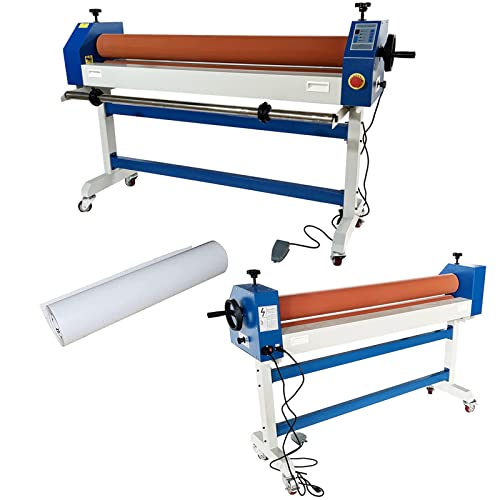 PreAsion Electric/Manual Cold Laminating Machine, 51in Large Cold Roll Laminator with One Roll Laminating Film, Vinyl Photo Film Mounting Laminator