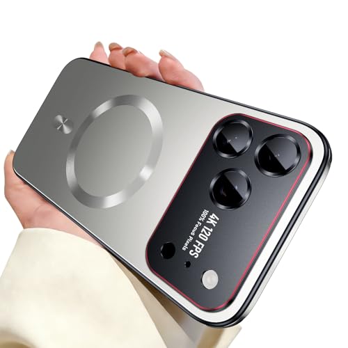 Image of for iPhone 17 Pro Case,Slim Design Compatible with MagSafe,Strong Magnetic Shockproof Military-Grade Protection for Screen & Camera Cover Case for 17 Pro,Silver