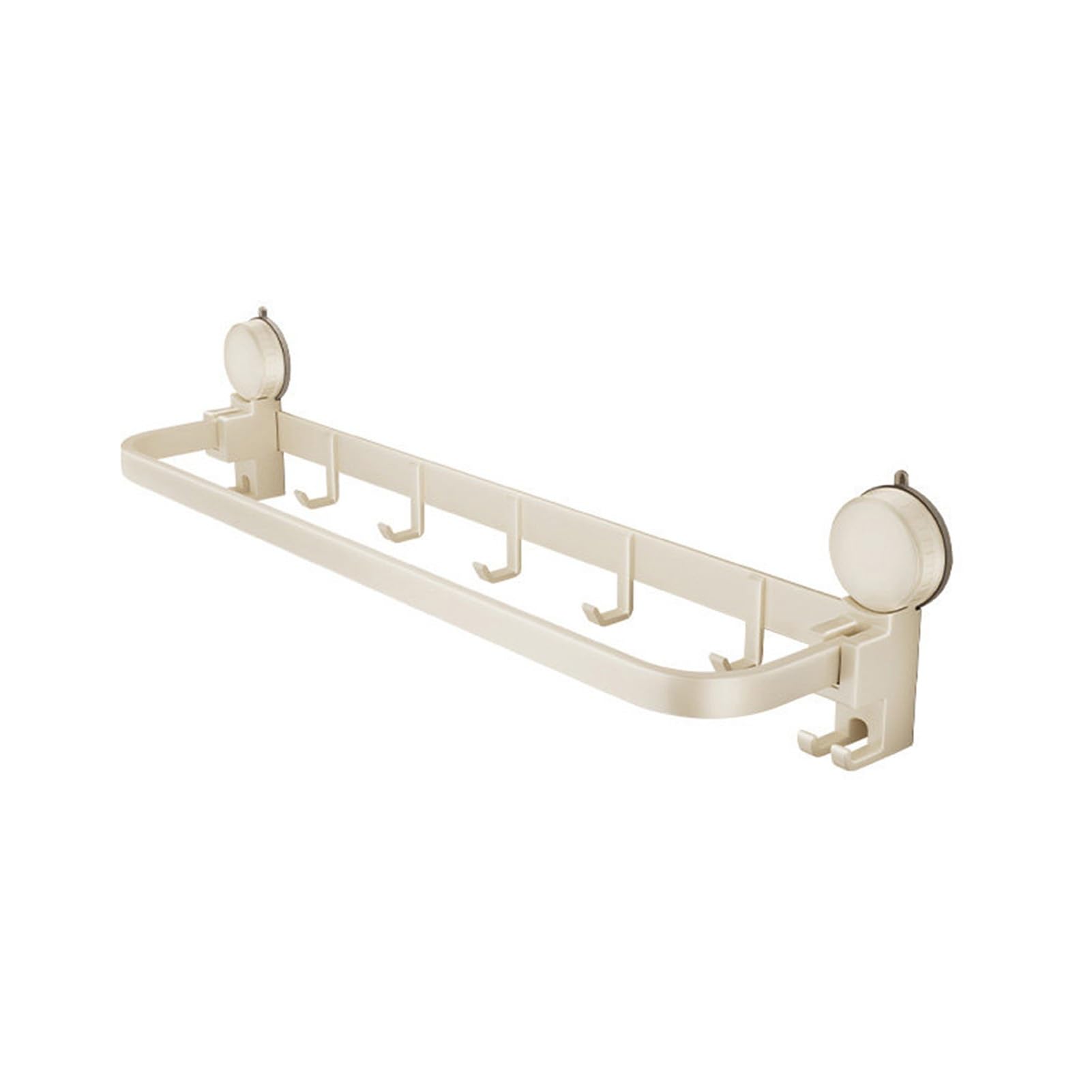 90° Foldable Towel Rack,Towel Racks Shelf with Hooks,Wall Mounted Suction Cup Towel Bar,Carbon Steel+ABS,for Office Living Room Balcony(Color 1,L-60cm)