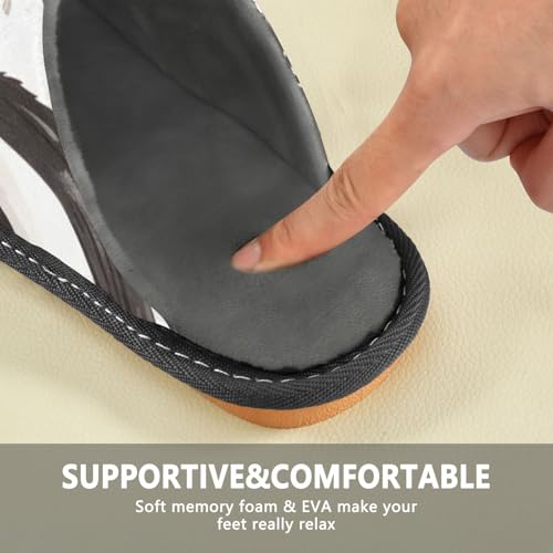 Slippers for Women Cute Skunk Pattern Print Soft Fuzzy Women's Slippers Indoor and Outdoor Shoes4