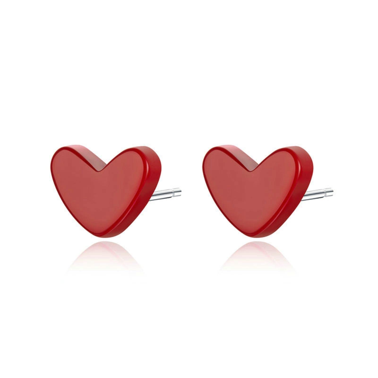 Boucles d'oreilles pierre rouge turquoise argent sterling 925