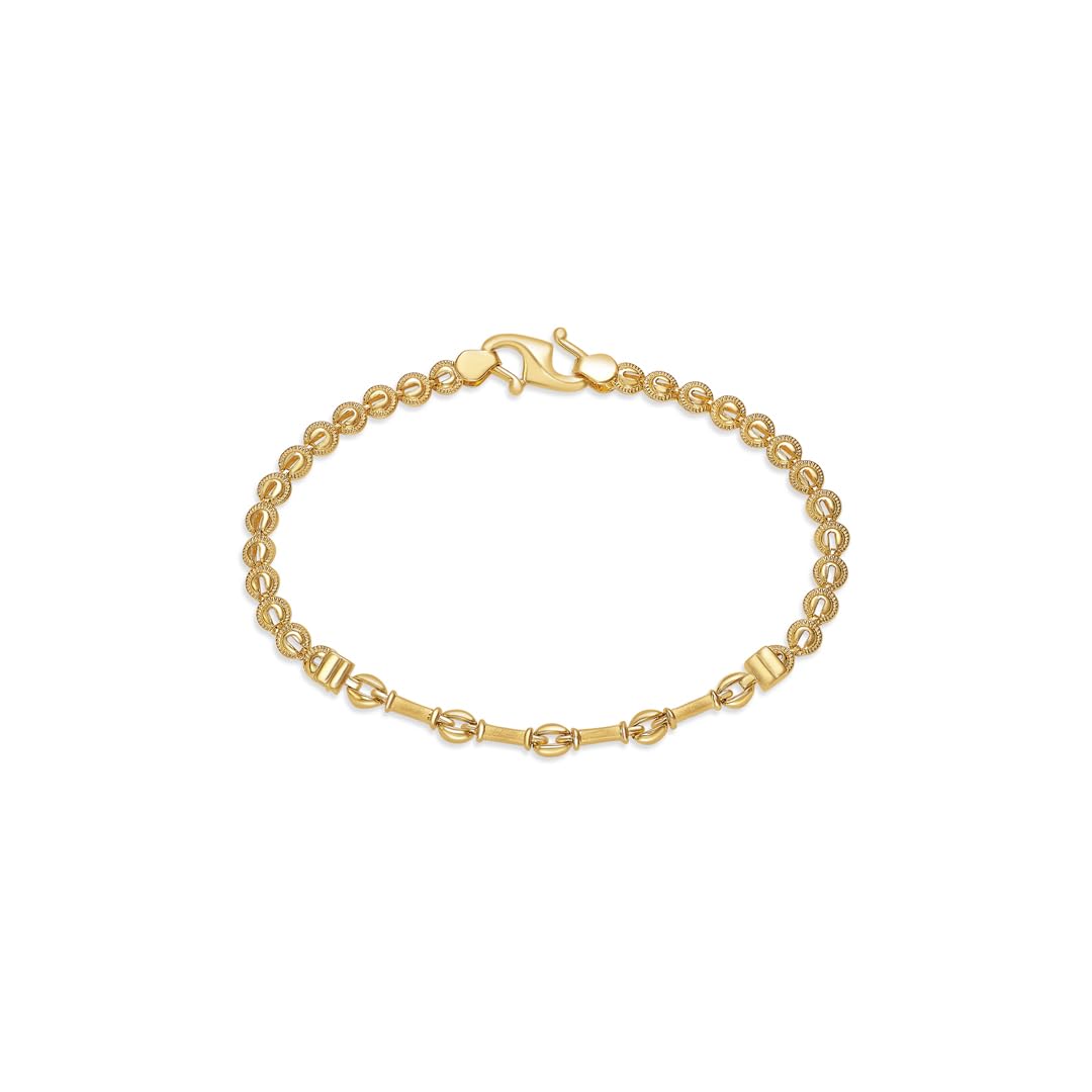 P.N.Gadgil Jewellers 22 Karat (916) Yellow Gold Stellar Strand Flexible Bracelet For Women GBRT06